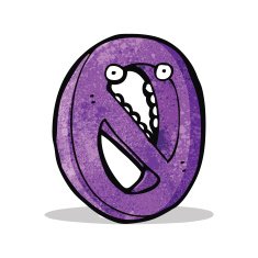 Cartoon Number Zero N4