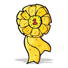cartoon first place rosette N2