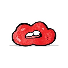 Cartoon Red Lips N2