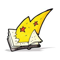 cartoon magic spell book N12