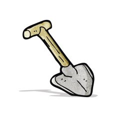 Cartoon Shovel N12
