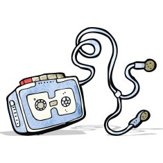 personal cassette player cartoon