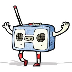 Radio Cassette Player Cartoon N4