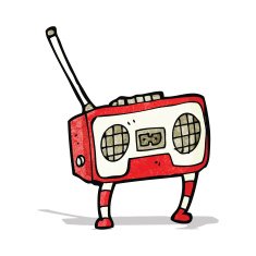 Radio Cassette Player Cartoon N5