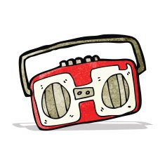 Radio Cassette Player Cartoon N6