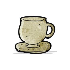 cartoon tea cup N10