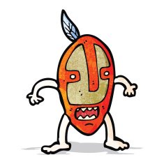 cartoon man wearing big mask N2
