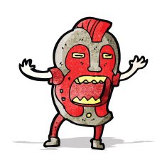 cartoon man wearing big mask N4