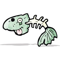 Cartoon Fish Bones N8