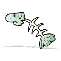 Cartoon Fish Bones N9