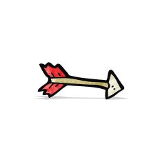 cartoon shooting arrow