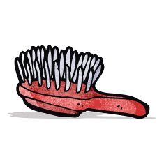 cartoon hairbrush