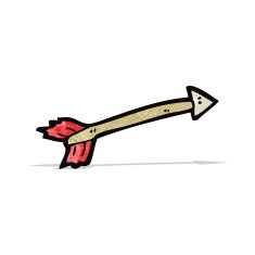 cartoon shooting arrow N3