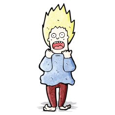 cartoon terrified man N10