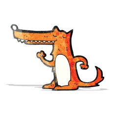 cartoon dancing fox