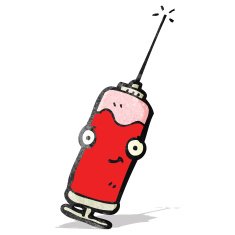 cartoon blood needle