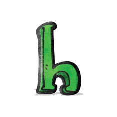 Cartoon Letter H N4