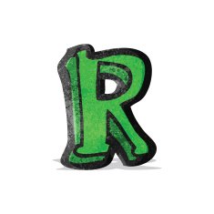 Cartoon Letter R N4