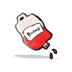 cartoon bag of blood