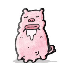 cartoon gross pig