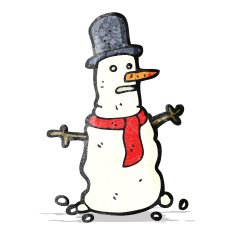 cartoon ugly snowman