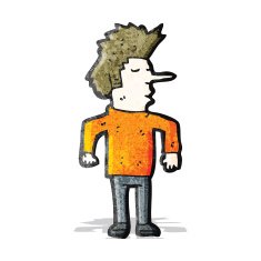 Cartoon Man Shrugging Shoulders N16