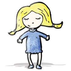 cartoon pretty blond girl N5