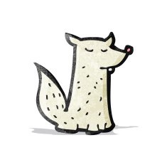 cartoon little wolf N2