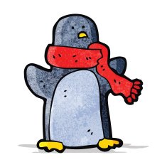 Cartoon Christmas Penguin N6