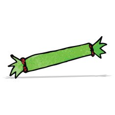 child's drawing of a Christmas cracker