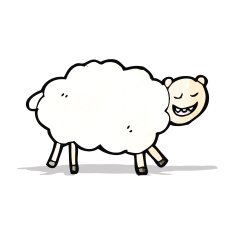 child's drawing of a sheep