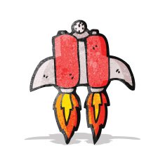 cartoon rocket pack