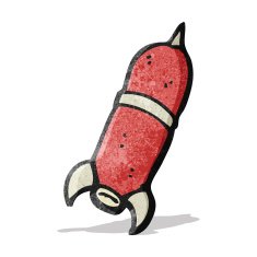 Cartoon Rocket N21