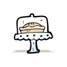 pie on pedestal cartoon