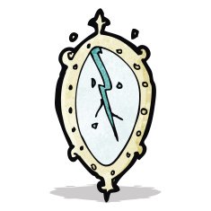 cracked mirror cartoon