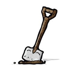 cartoon garden spade
