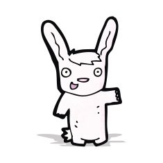 cartoon pink rabbit N8