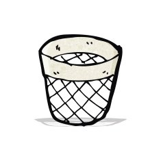 cartoon waste paper basket