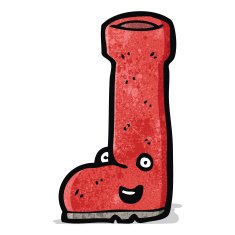cartoon wellington boot N4