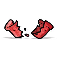cartoon cracked pot