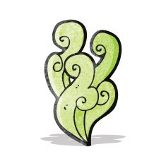 green smoke cartoon design element