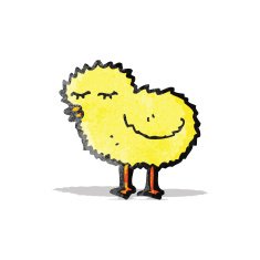 cartoon fluffy chick