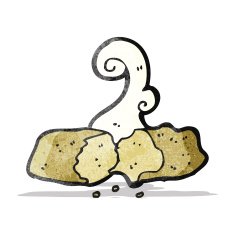 hot bread cartoon