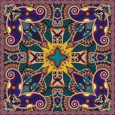 Traditional ornamental floral paisley bandanna N66