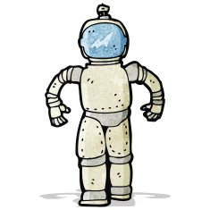 Cartoon Astronaut N17