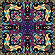 Traditional ornamental floral paisley bandanna N67