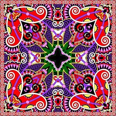 Traditional ornamental floral paisley bandanna N68