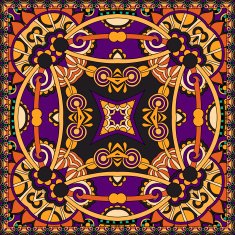 Traditional ornamental floral paisley bandanna N70