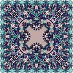 Traditional ornamental floral paisley bandanna N72