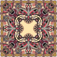 Traditional ornamental floral paisley bandanna N73